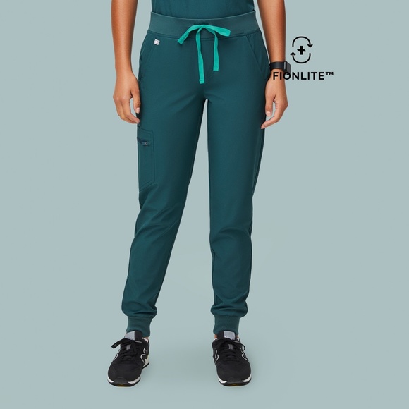 Caribbean Blue Zamora Jogger FIGS Scrub Pants - Picture 7 of 7